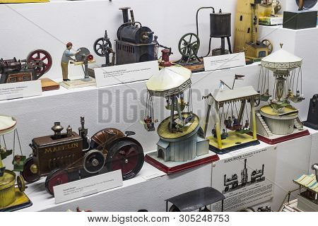 Munich, Germany - November 23, 2018 : Traditional Ceramic Souvenirs At The Viktualienmarkt Christmas