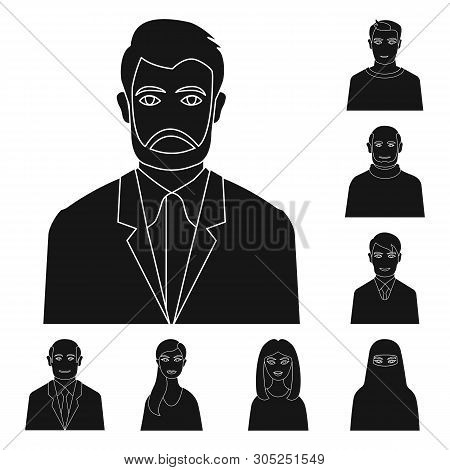 Vector Design Of Photo And Character  Sign. Collection Of Photo And Face Stock Symbol For Web.