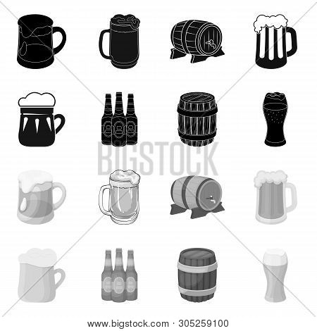 Vector Design Of Minimal And Pint Icon. Set Of Minimal And Craft Stock Vector Illustration.