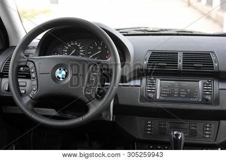 Chernigov, Ukraine - November 16, 2017: Bmw X5 (e53) In The Center Of The City