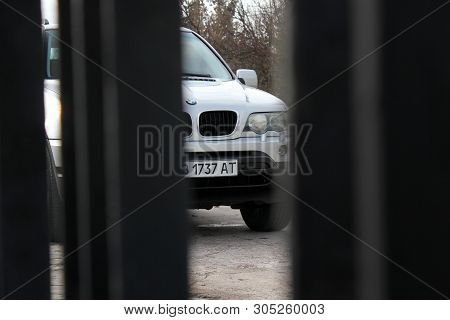 Chernigov, Ukraine - November 16, 2017: Bmw X5 (e53) In The Center Of The City