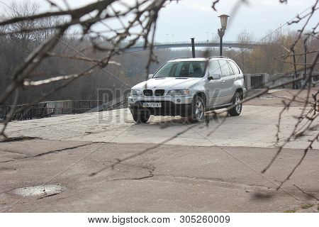 Chernigov, Ukraine - November 16, 2017: Bmw X5 (e53) In The Center Of The City