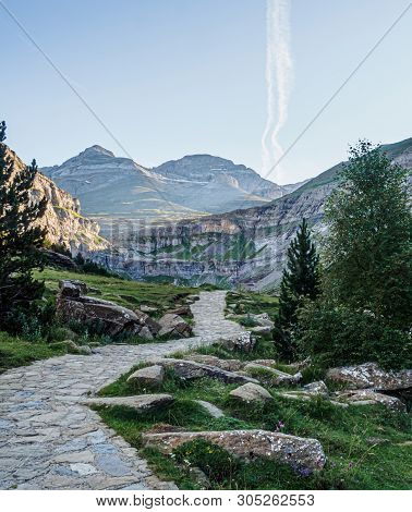 Path In The Arazas River Valley In The Ordesa Y Monte Perdido National Park In The Pyrenees Of Arago