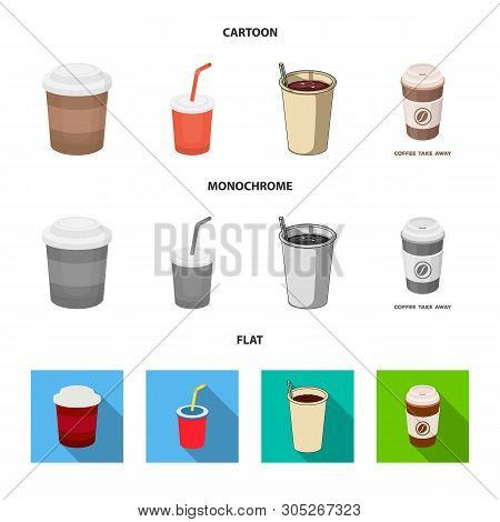 Vector Illustration Of Coffee And Cup Symbol. Set Of Coffee And Hot Stock Symbol For Web.