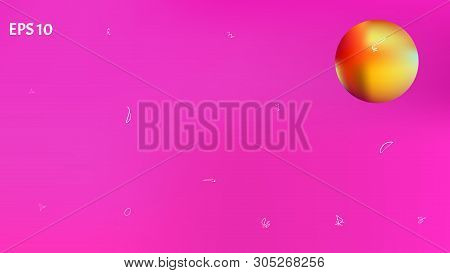 Pure Space Fantasy. Background Texture, Modern. Minimal Colorific Illustration.  Magneta Colored Bac