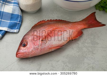 Fresh raw Northern red snapper ready to cook