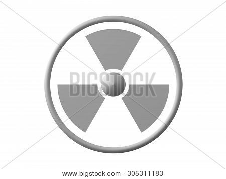 3D Rendering Of Radioactive Sign