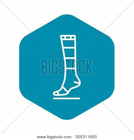 Warming Sock Icon. Outline Warming Sock Vector Icon For Web Design Isolated On White Background