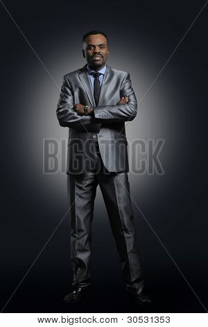 Tvář šťastný Afro americký businessma