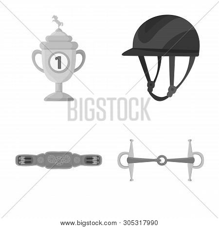 Vector Illustration Of Race  And Horse  Icon. Collection Of Race  And Racing  Vector Icon For Stock.