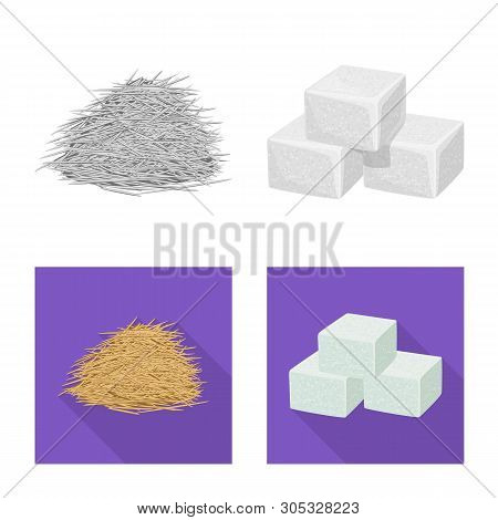 Vector Illustration Of Farm And Agriculture  Icon. Set Of Farm And Technology Vector Icon For Stock.