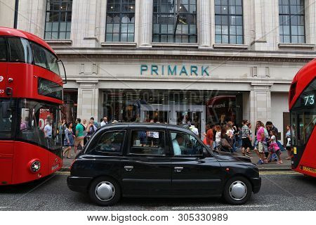 London, Uk - July 9, 2016: People Shop At Primark, Oxford Street In London. Oxford Street Has Approx