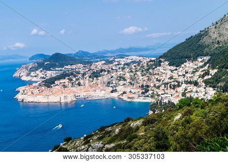 Walking Trail From The Top Of Mount Sdr To Dubrovnik With A Great Panoramic View