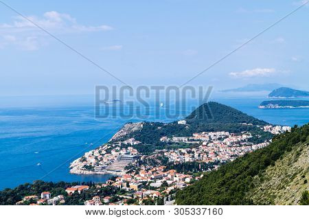 Walking Trail From The Top Of Mount Sdr To Dubrovnik With A Great Panoramic View