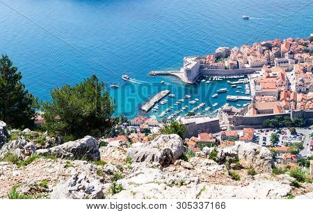 Walking Trail From The Top Of Mount Sdr To Dubrovnik With A Great Panoramic View