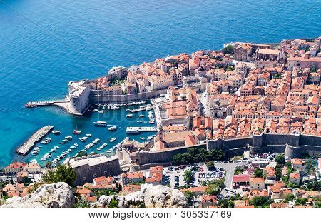 Walking Trail From The Top Of Mount Sdr To Dubrovnik With A Great Panoramic View