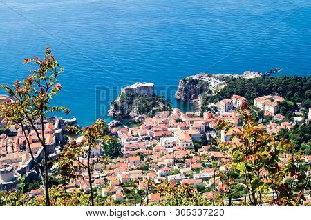 Walking Trail From The Top Of Mount Sdr To Dubrovnik With A Great Panoramic View