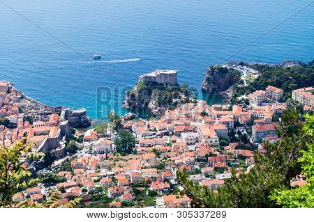 Walking Trail From The Top Of Mount Sdr To Dubrovnik With A Great Panoramic View