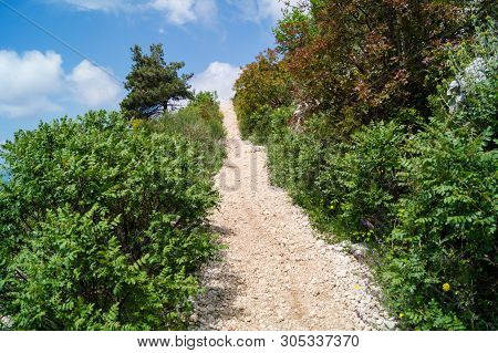 Walking Trail From The Top Of Mount Sdr To Dubrovnik With A Great Panoramic View