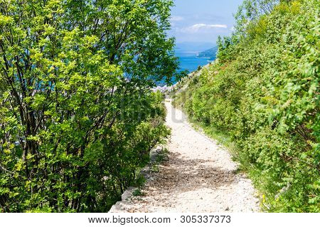 Walking Trail From The Top Of Mount Sdr To Dubrovnik With A Great Panoramic View