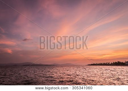 Puntarenas Beach Tourist Attraction Pacific Of Costa Rica.
