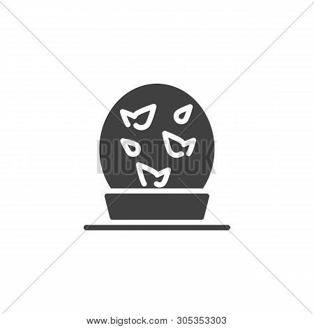 Garden Bush, Shrub Vector Icon. Filled Flat Sign For Mobile Concept And Web Design. Round Plant In A