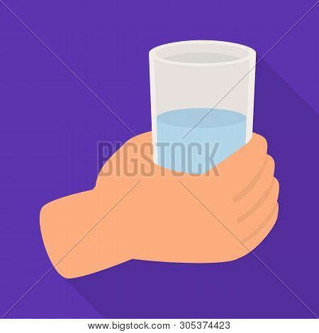 Vector Design Of Water  And Drink Sign. Set Of Water  And Glass  Vector Icon For Stock.