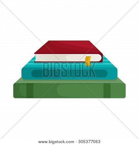Vector Design Of Book And Stack  Sign. Set Of Book And Learning  Stock Symbol For Web.