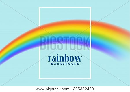 Rainbow Background With Text Space Vector Illustration