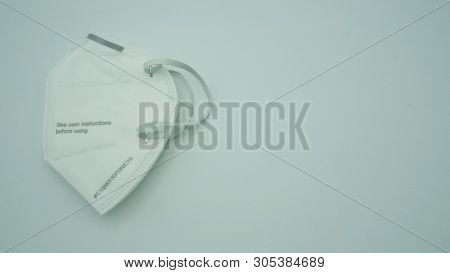 N95 Mask Help To Protect Dust And Other Particle, Put On White Background.