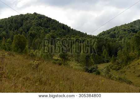 Mountain Landscape In The Vicinity Of The Village Of Generalka Altai Territory