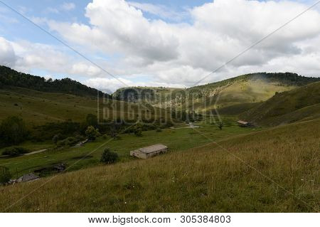 Mountain Landscape In The Vicinity Of The Village Of Generalka Altai Territory