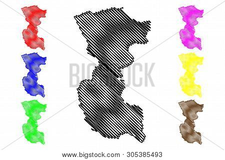 Bengo Province (provinces Of Angola, Republic Of Angola) Map Vector Illustration, Scribble Sketch Be