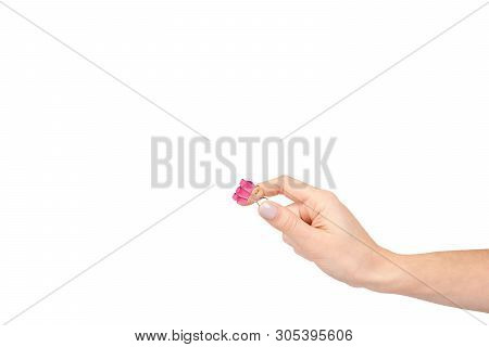 Hand With Color Paper Cilp, Office Accessory, Fastener For Notes