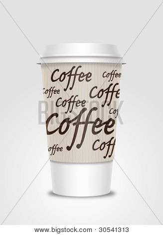 ถ้วยกาแฟพร้อมป้าย