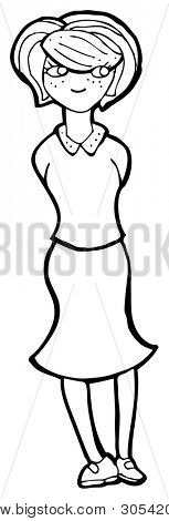 desenho de mulher sensata