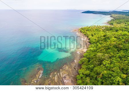 Aerial View Paradise Island Sea Beach Beautiful Of Nature