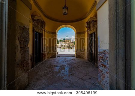 Buchlovice Castle, Czech Republic. Ancient Heritage Exterior Built In Baroque Style. Famous Tourist