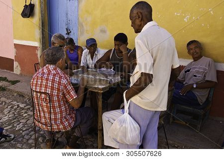 12 April 2007- Trinidad-cuba
Men Play Dominoes In Cuba