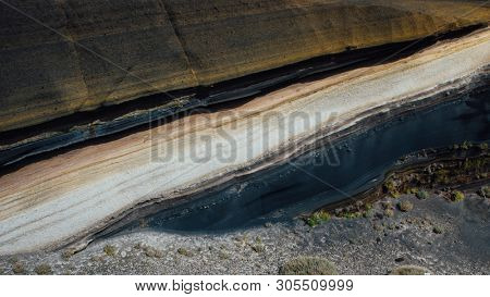 stratum of Earth crust in cross-section, abstract background