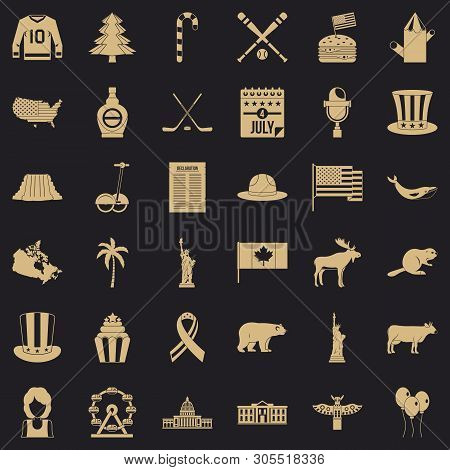 Span Icons Set. Simple Set Of 36 Span Vector Icons For Web For Any Design