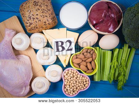 Food Ingredients Containing A Large Amount Of Vitamin B2 (riboflavinum).