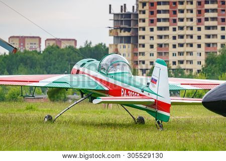 Balashikha, Moscow Region, Russia - May 25, 2019: Russian Aerobatic Aircraft Yakovlev Yak-55m Ra-293