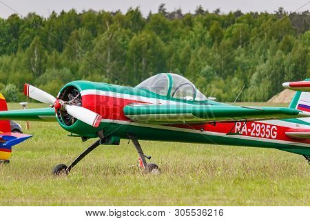 Balashikha, Moscow Region, Russia - May 25, 2019: Russian Aerobatic Aircraft Yakovlev Yak-55m Ra-293