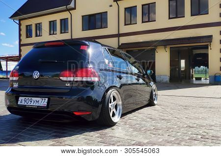 Moscow, Russia - June 04, 2019: Moscow, Russia - June 04, 2019:  Tuned And Understated Volkswagen Go