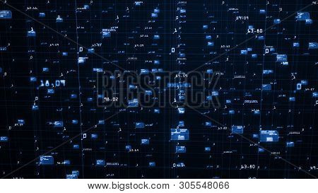 Big Data Visualization Concept. Machine Learning Algorithms. Analysis Of Information. Technology Dat