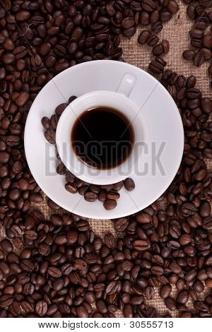 Koffie met bonen