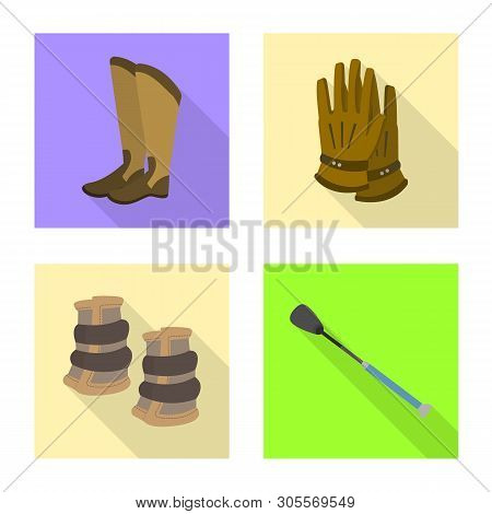 Vector Illustration Of Track And Racing  Icon. Set Of Track And Riding Stock Vector Illustration.