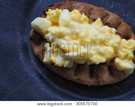 Traditional Finnish Karelian Pie With Egg Butter Served Warm