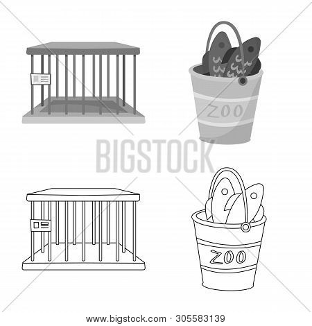 Vector Illustration Of Nature  And Fun  Sign. Collection Of Nature  And Entertainment Stock Vector I